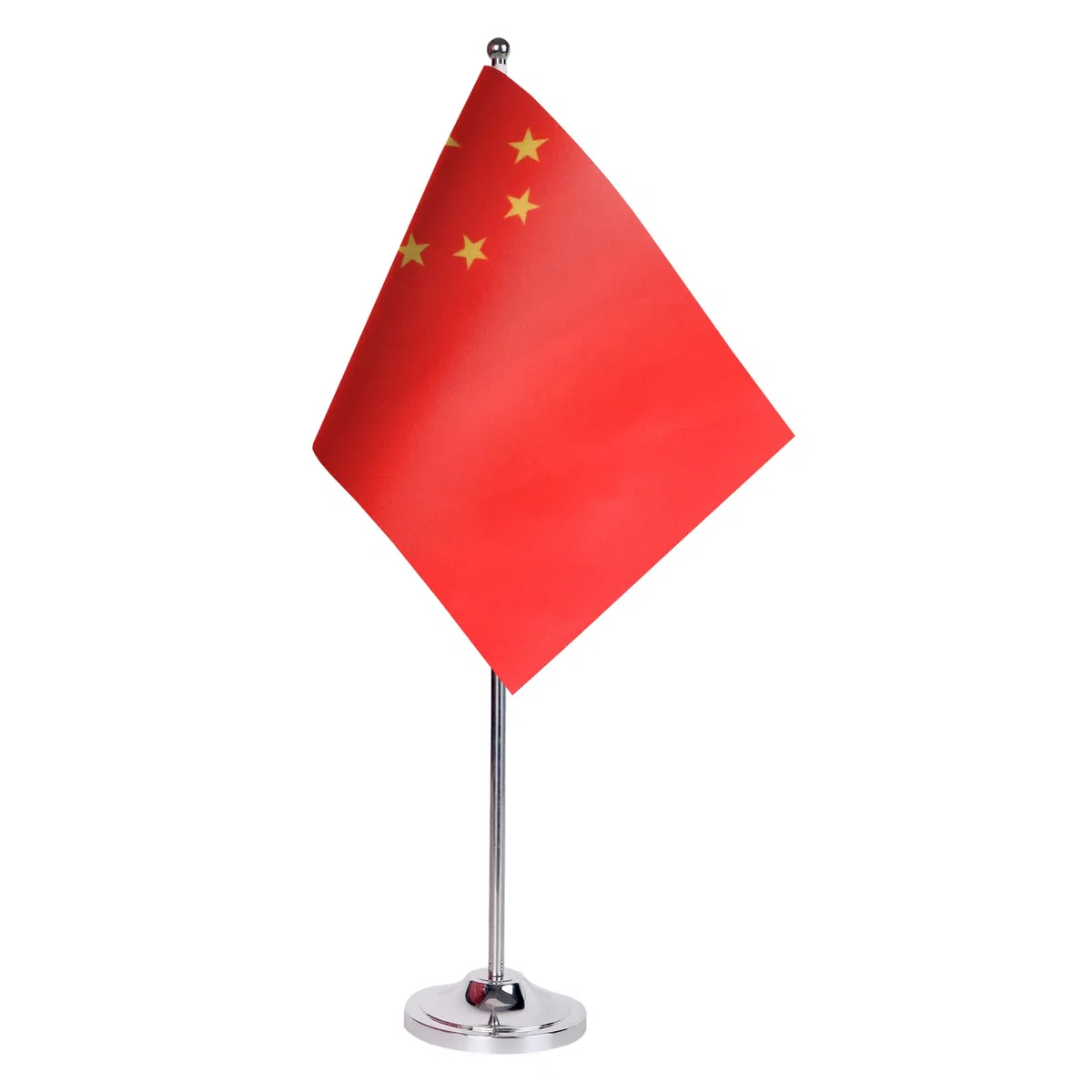 AZ FLAG - Drapeau De Table Chine Prestige - Drapeau Chinois De Bureau En Satin Avec Hampe De 30cm Et Socle En Métal - 22x15 cm