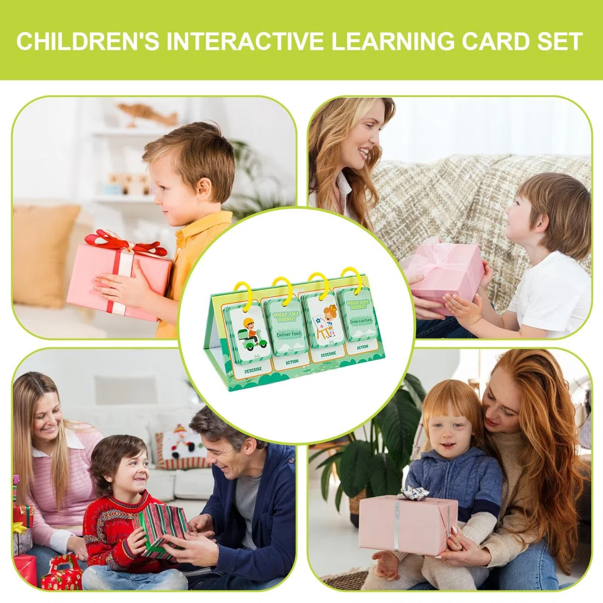 Cartes Flash éducatives, Cartes cognitives comportementales pour Les | Cartes d'apprentissage de l'action de l'action de l'action - Jouet éducatif précoce sûr et inodore pour Noël, la journée des, l'