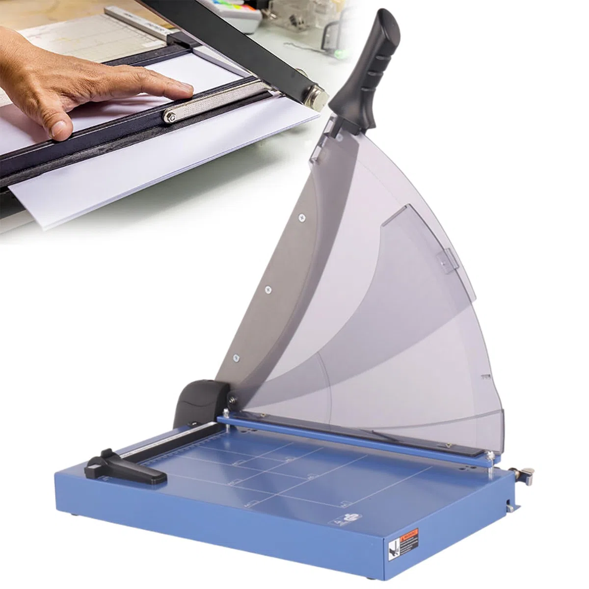 Massicot guillotine avec protection de sécurité et verrouillage de lame, très résistant, capacité de 40 feuilles A4, pour travaux manuels, salle de classe, bureau