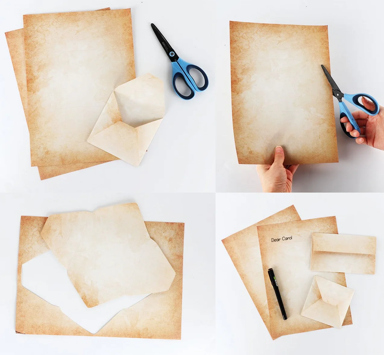 100 feuilles de papier d'écriture avec motif vieux papier DIN A4 120 g/m² Absofine Impression Offset