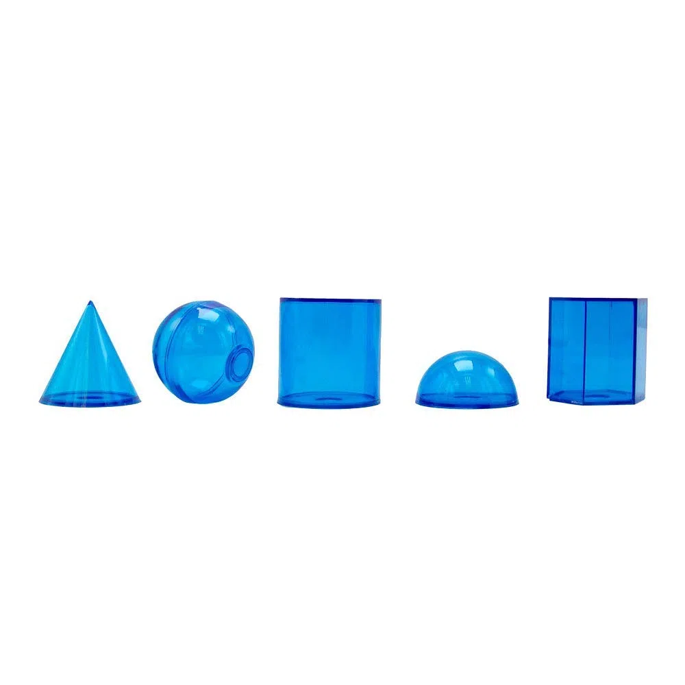 hand2mind Blue Power Lot de 12 solides géométriques