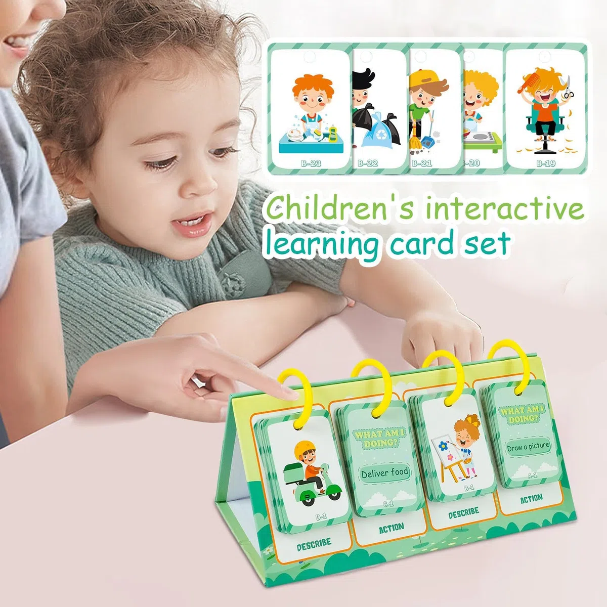 Cartes Flash éducatives, Cartes cognitives comportementales pour Les | Cartes d'apprentissage de l'action de l'action de l'action - Jouet éducatif précoce sûr et inodore pour Noël, la journée des, l'