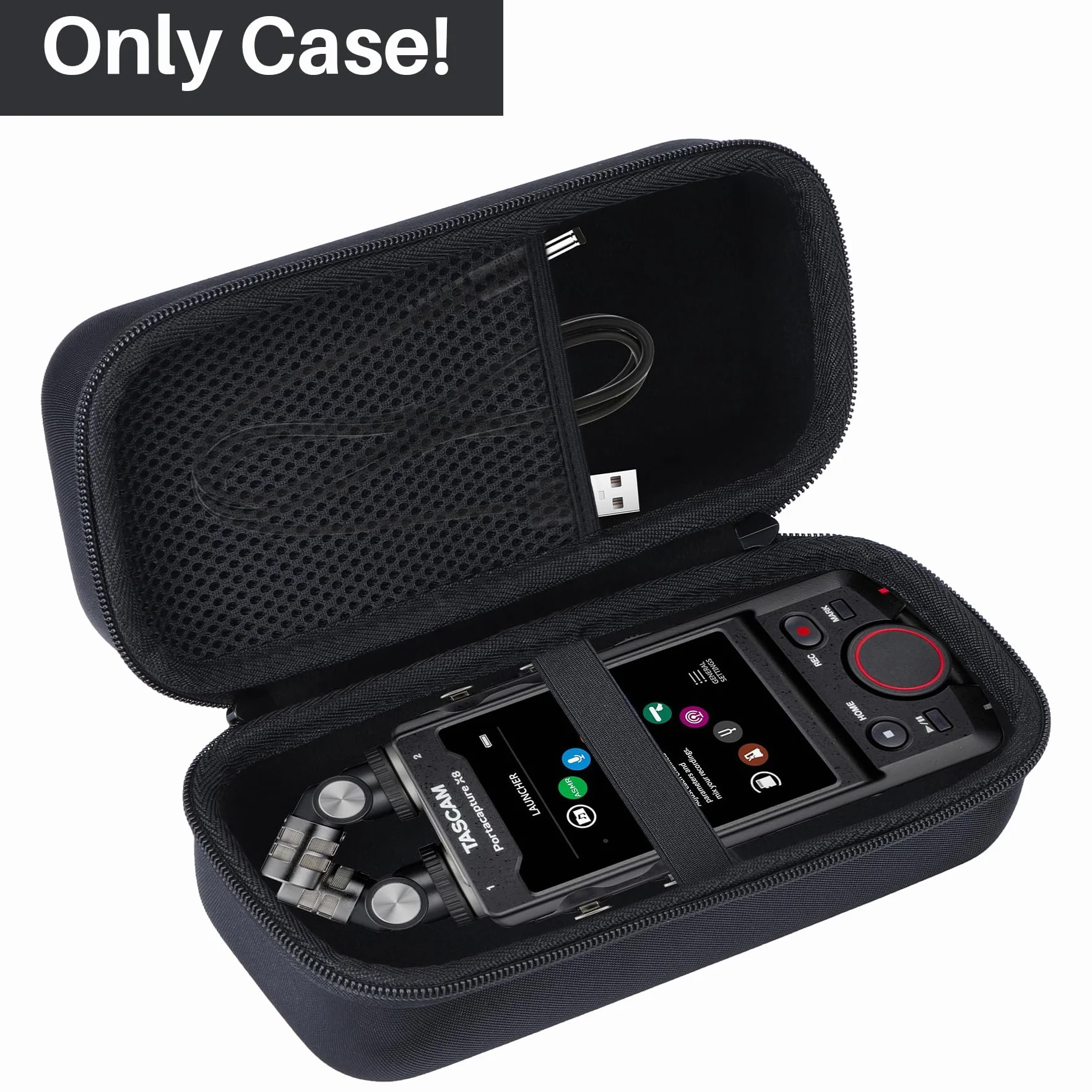 Lebakort Dur Étui Housse Cas pour Tascam Portacapture X8 Enregistreur Portable