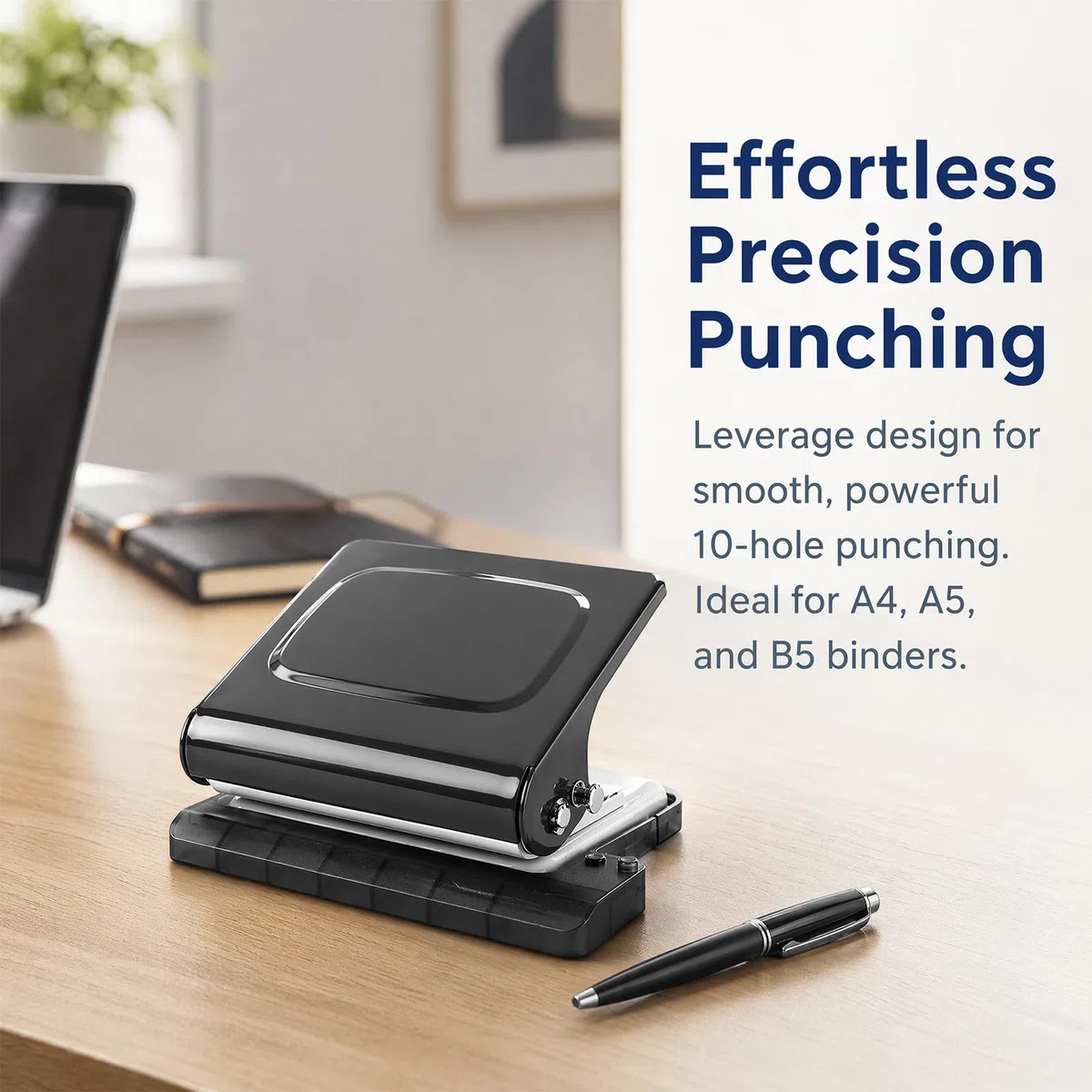 Machine a Relier 10 Trous,Mini Perforatrice à 6 Trous,Relieuse 10 Trous pour agendas,pour planificateur, A4-30 trous, A5-20 trous, B5 26 trous
