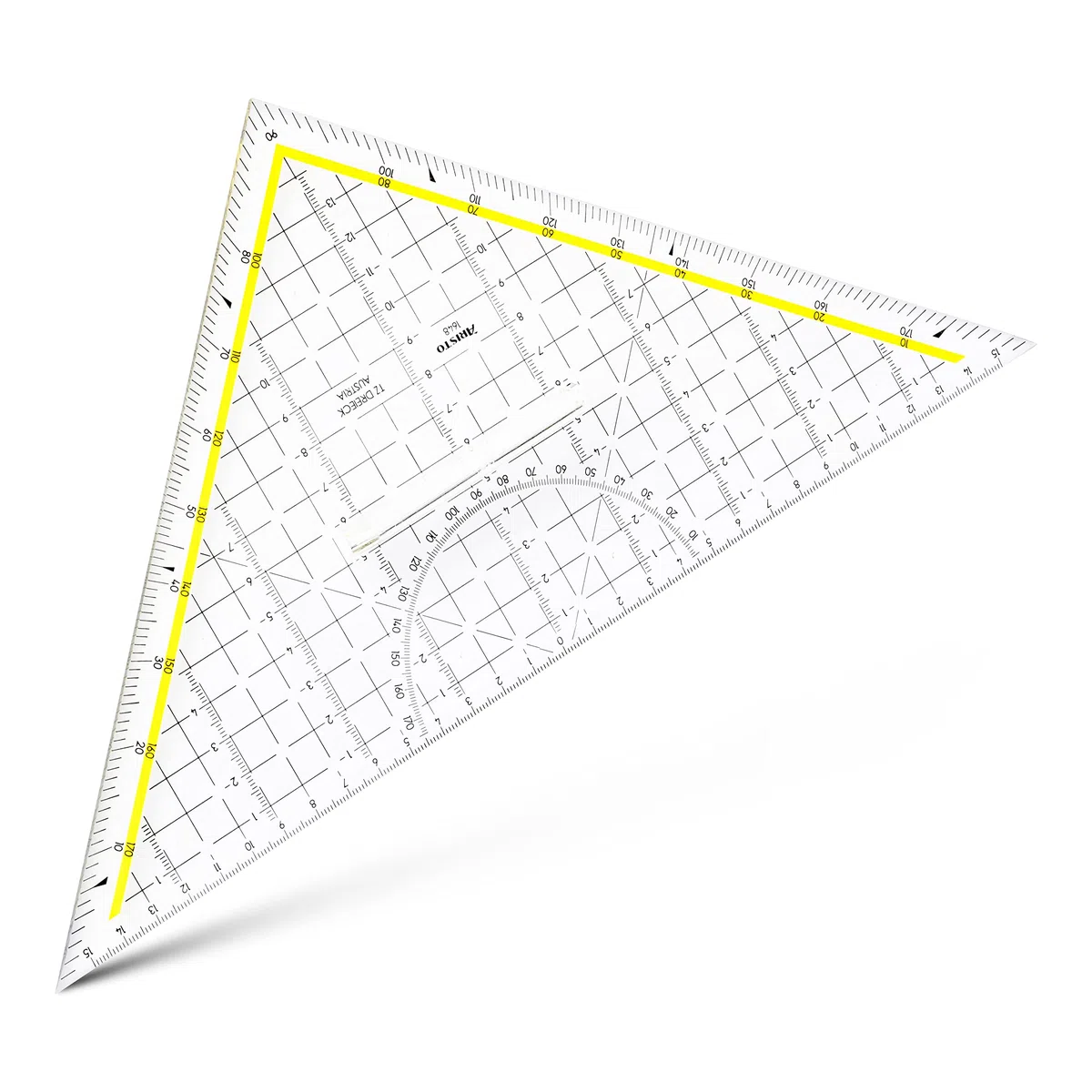 Aristo Équerre de dessin technique en plexiglas Transparent Hypoténuse 325 cm