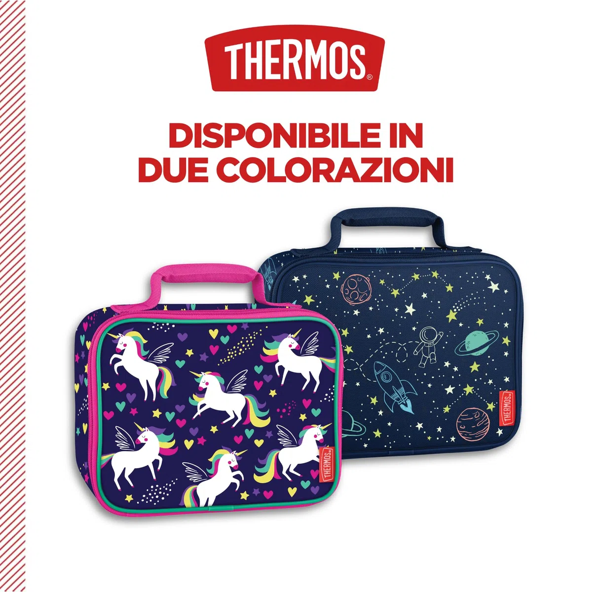 Thermos Sac à déjeuner isotherme pour enfant - Motif astronaute et espace - Bleu - 4 l - Avec sangles réglables et compartiments latéraux - Idéal pour la maternelle et la crèche - Sans BPA et PVC