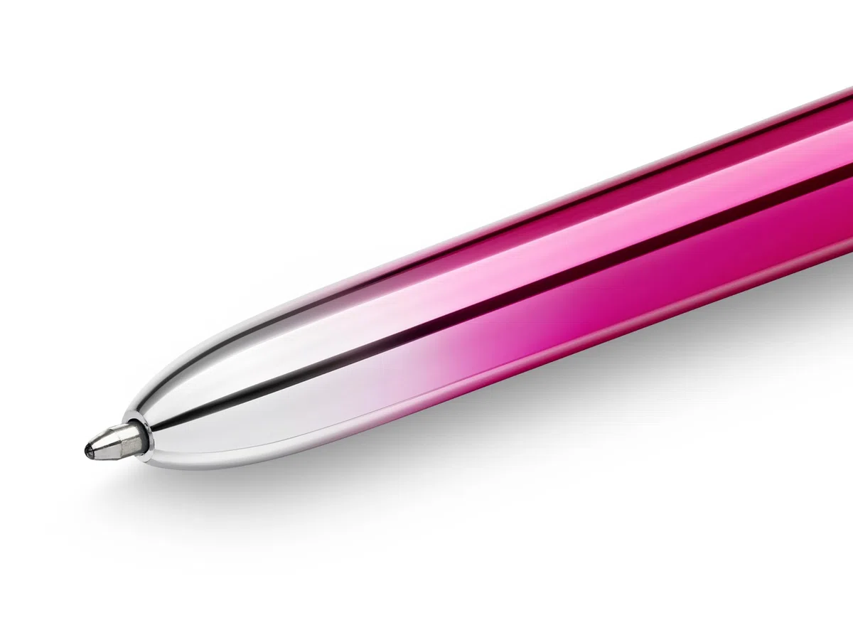 BIC 4 Couleurs Smooth Stylos-Billes Rétractables à Pointe Moyenne (1 mm) - Stylo 4 Couleurs avec encre effet gel fluide - Couleurs d’Encre Assorties, Pack de 5