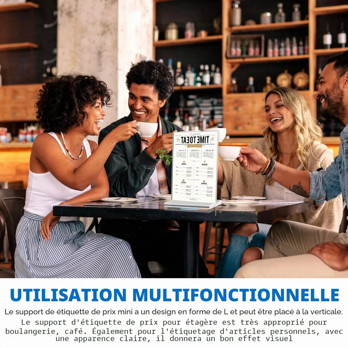 BORDEAG 6 Pièces Presentoir de Table A5 en Acrylique, Porte Menu A5 Porte-Affiche de Table en T, Presentoir en Plastique, Présentoirs de Table, Présentoirs pour Flyers, Photos, Publicités, Menus