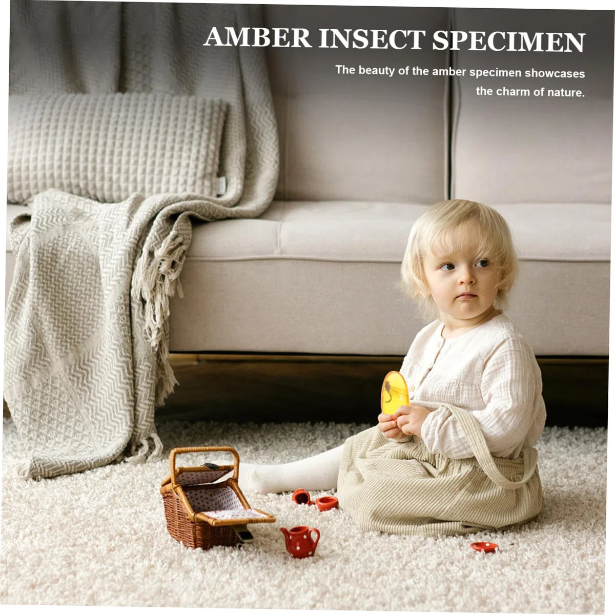 Hohopeti Ornement Décoratif Objet de Collection Unique en Résine Spécimen D'insecte Ambré de Libellule pour Décoration Intérieure