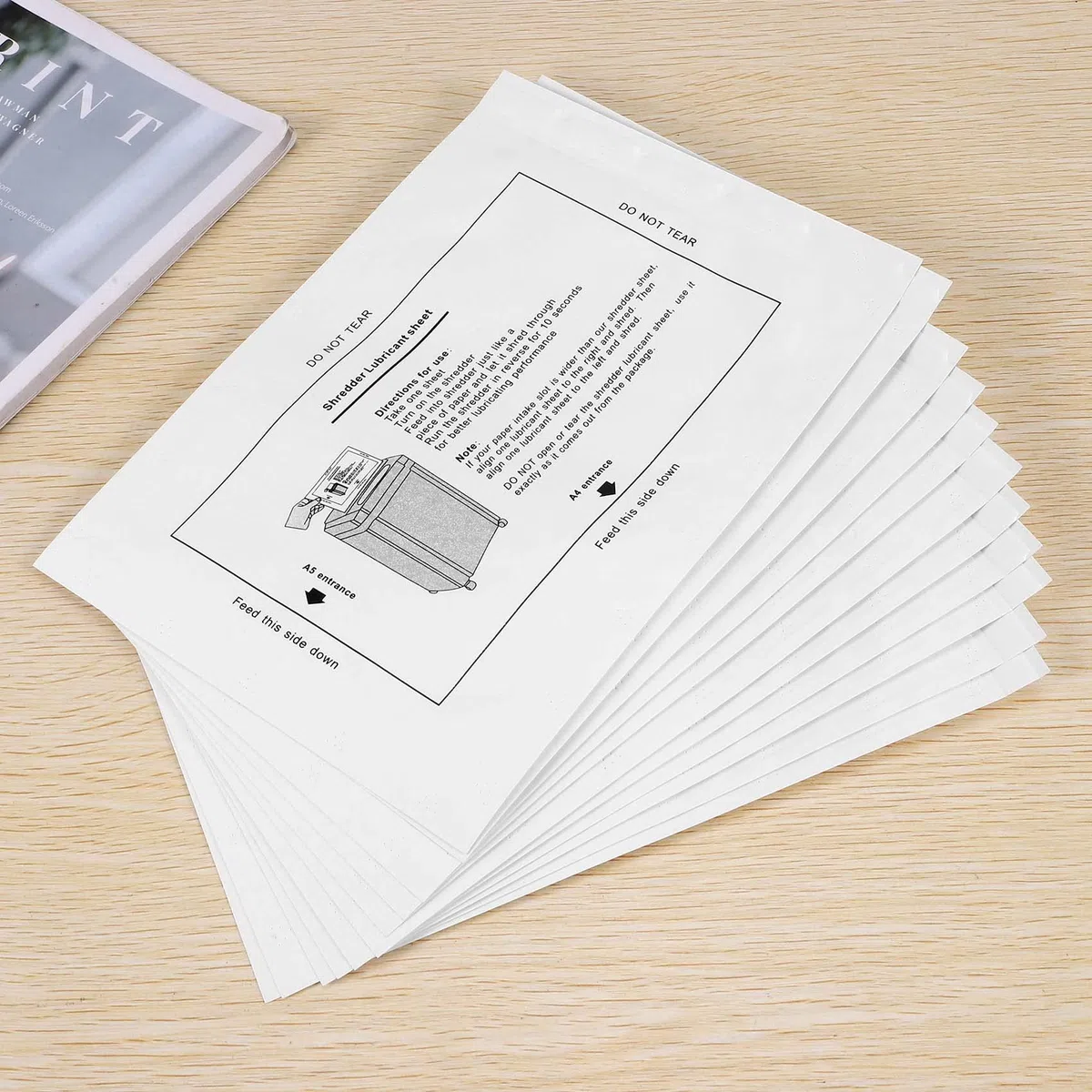 Lot de 12 déchiqueteuses de papier - Lubrifiant - Papier portable - Type d' de lubrification