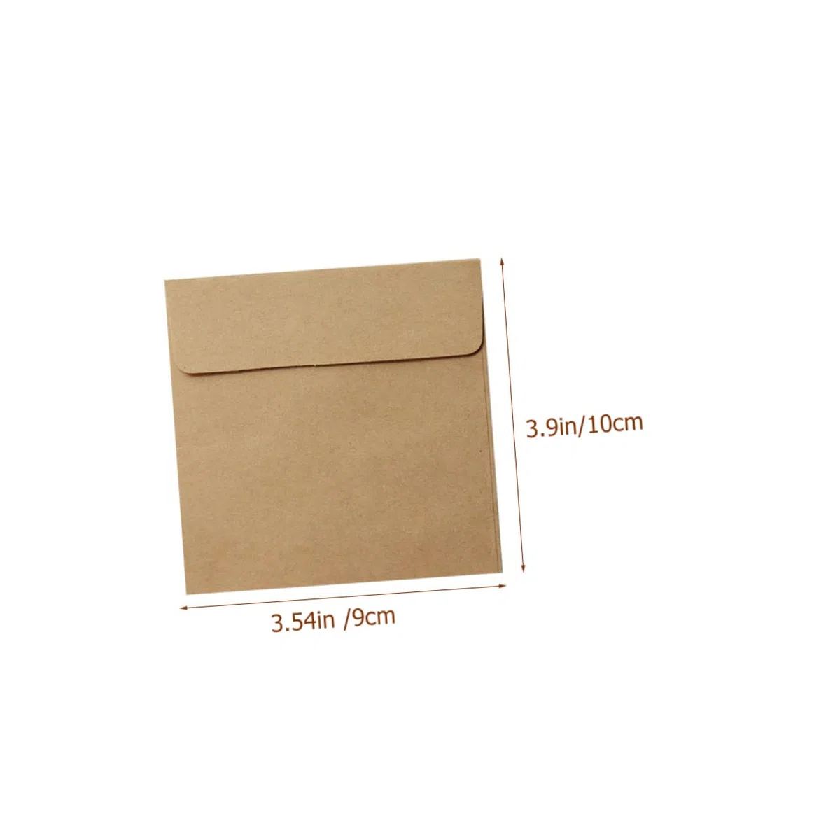 HOMSFOU 100 Pièces Enveloppes Kraft Petit Format en Papier Pratique et Simple Style pour Cartes et Petits Paquets pour Bureau ou Organisation