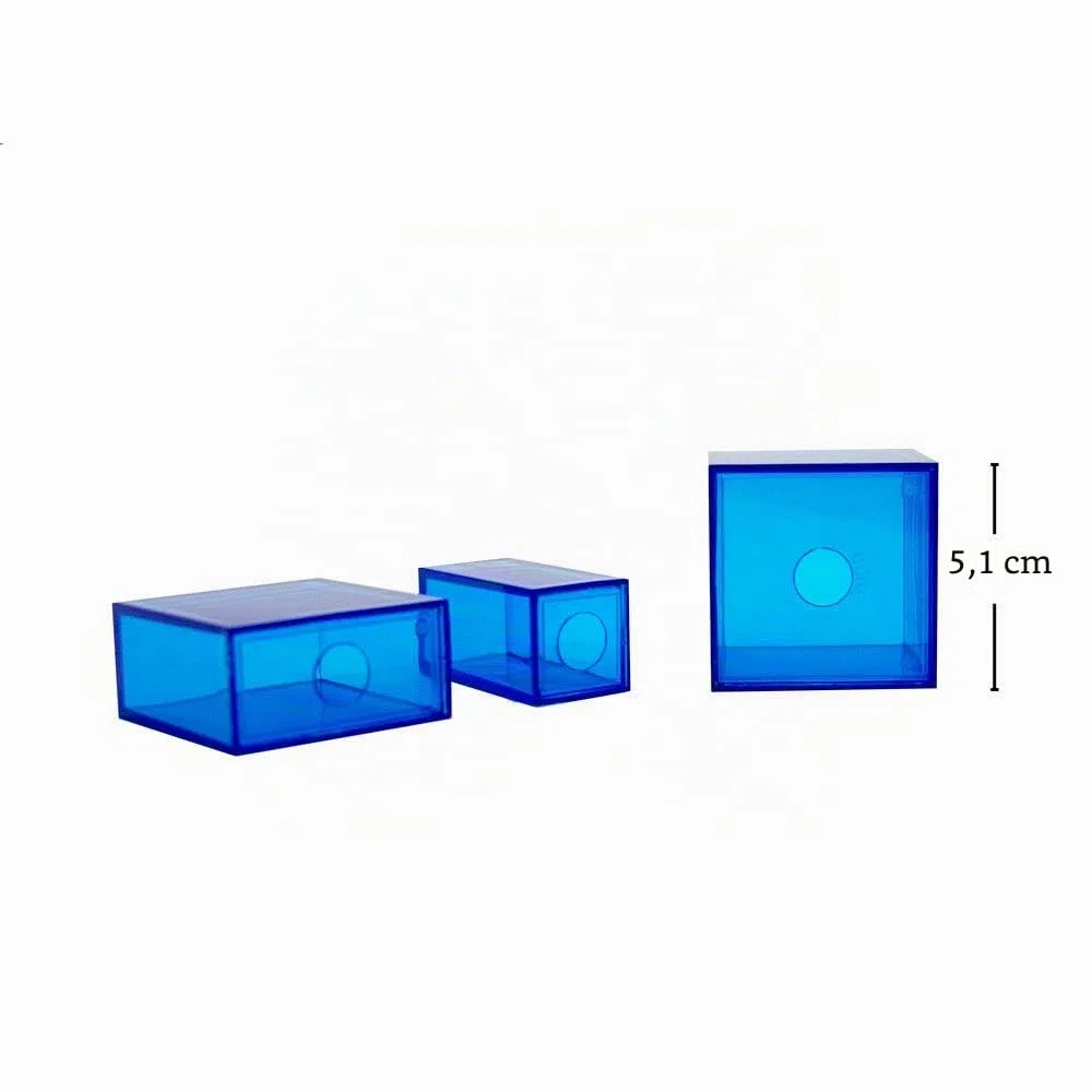hand2mind Blue Power Lot de 12 solides géométriques