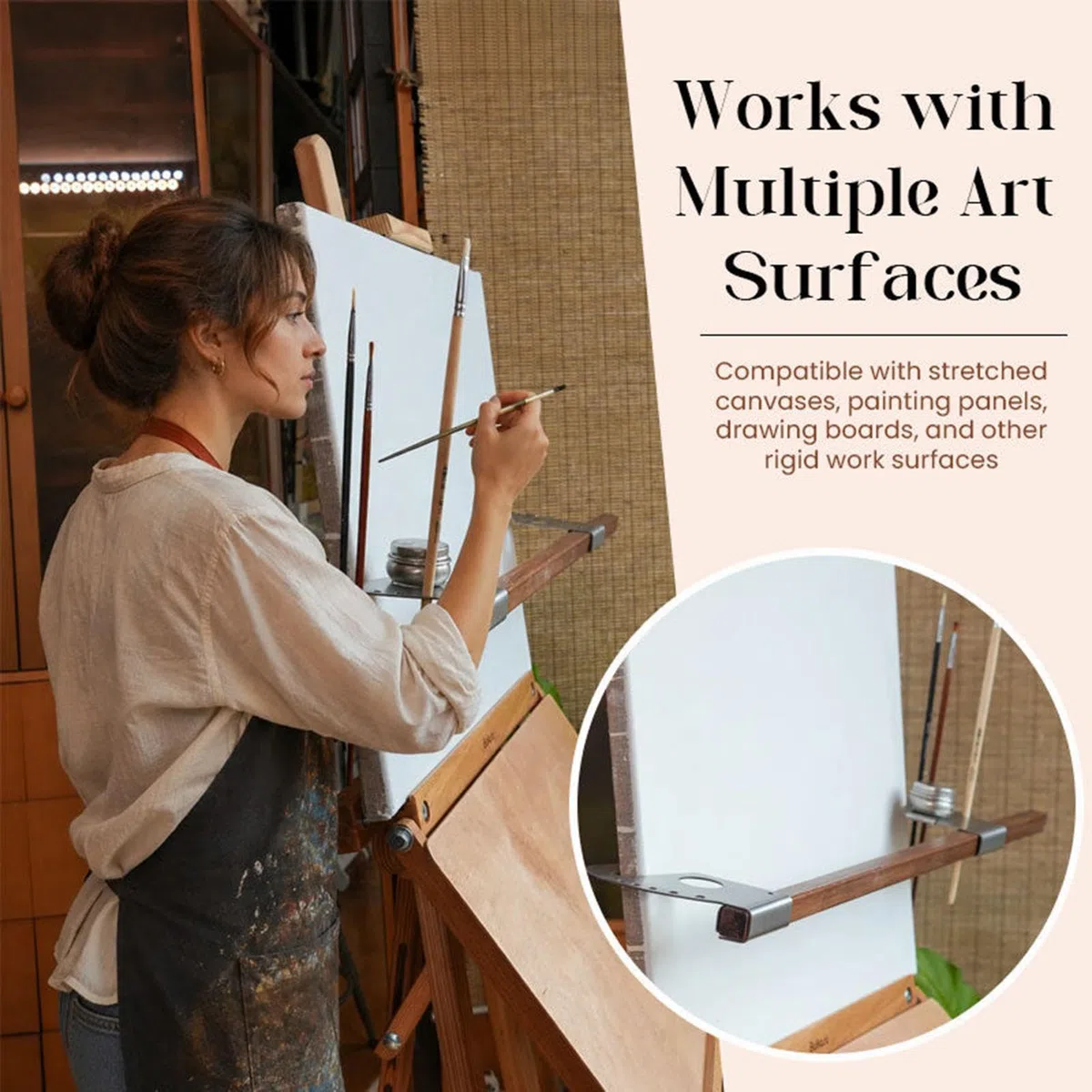 Chevalet réglable pour repose-main d'artiste - Support de poignet en métal avec design autobloquant - Hauteur et angle réglables - Pour croquis, dessin et peinture