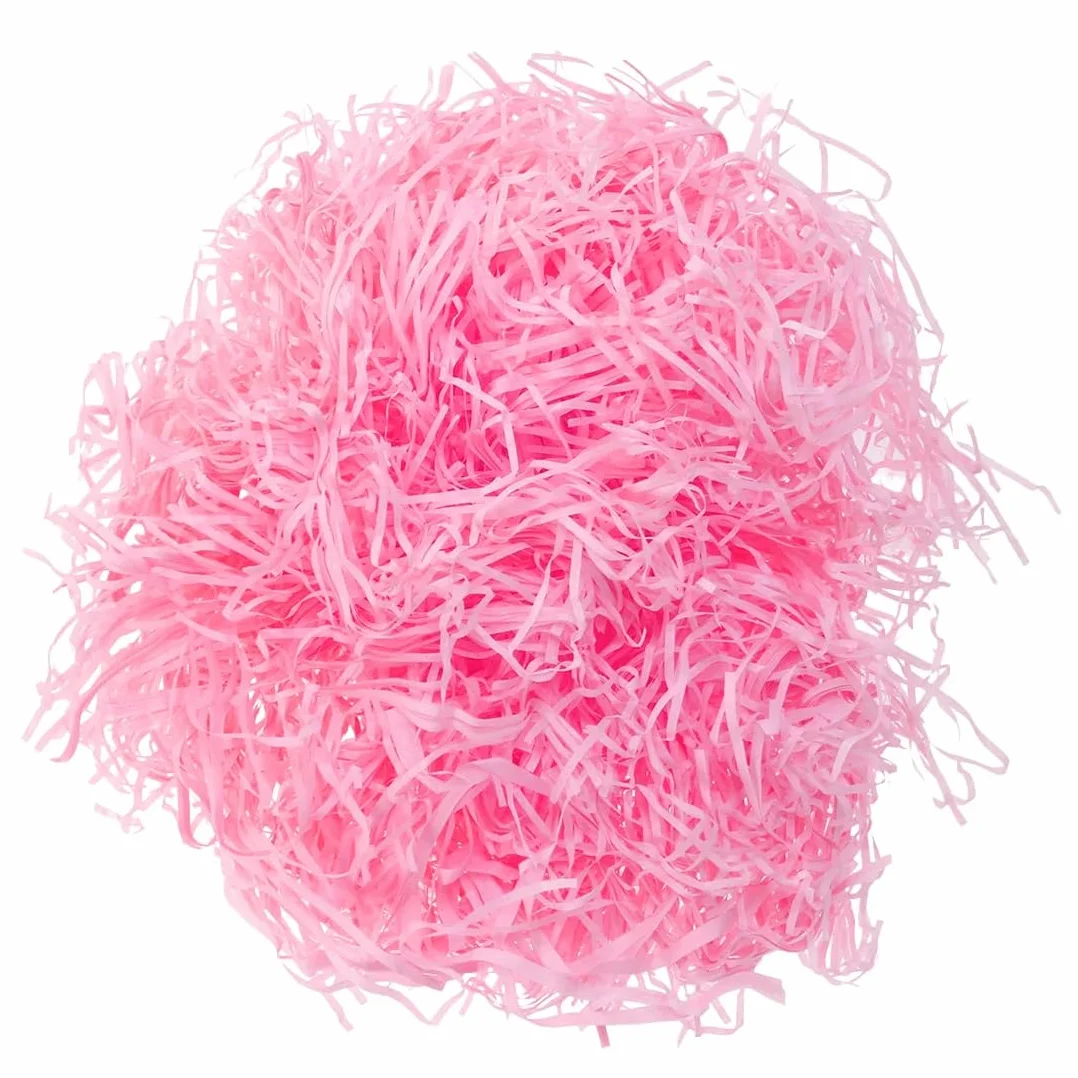 200g Remplissage de Panier de Fête et Boîte Cadeau Papier de Soie Déchiqueté Raphia Déchiqueté pour Emballage Cadeau Rose