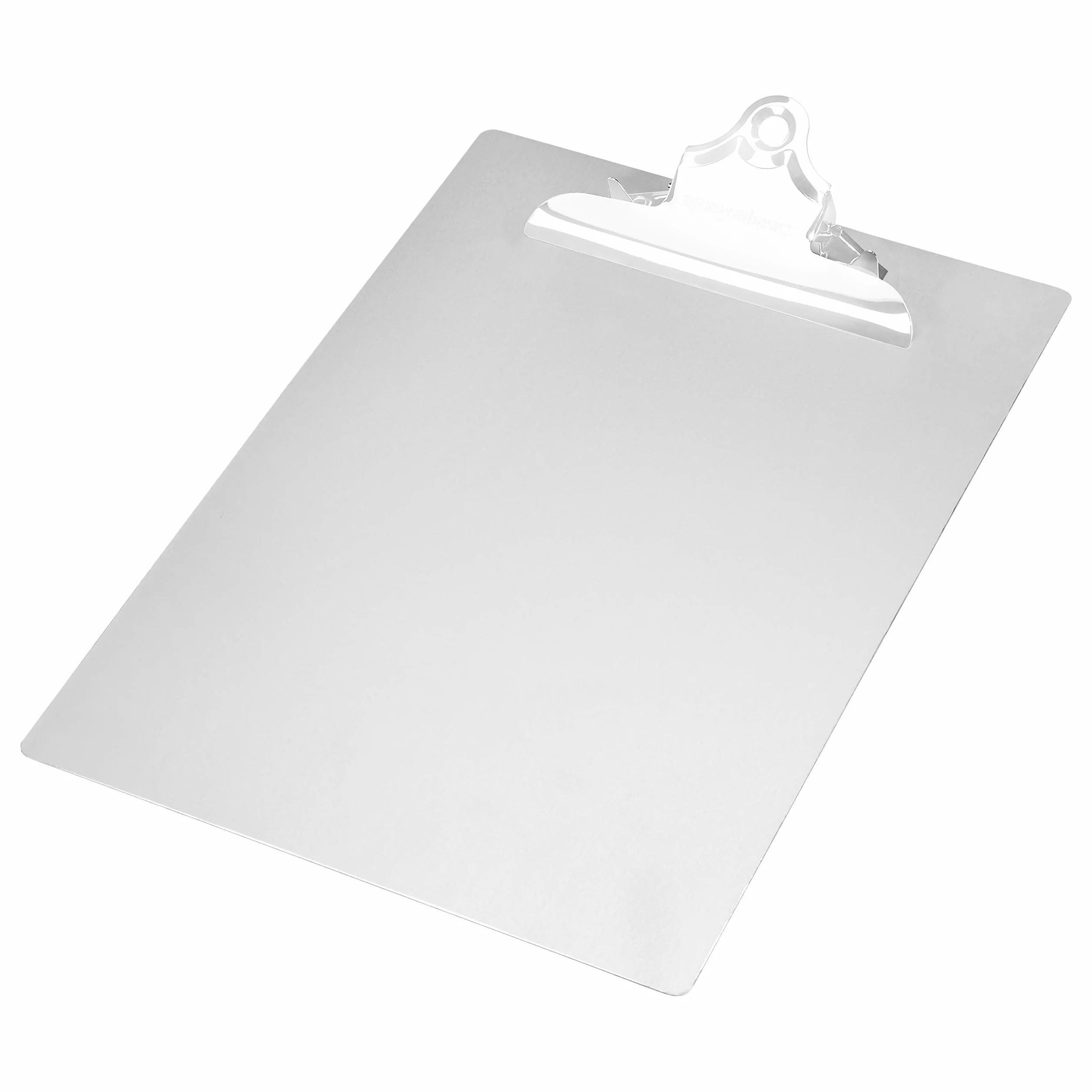 Amazon Basics Lot de 6 porte-blocs à pince standard Aluminium Format A4, Argenté