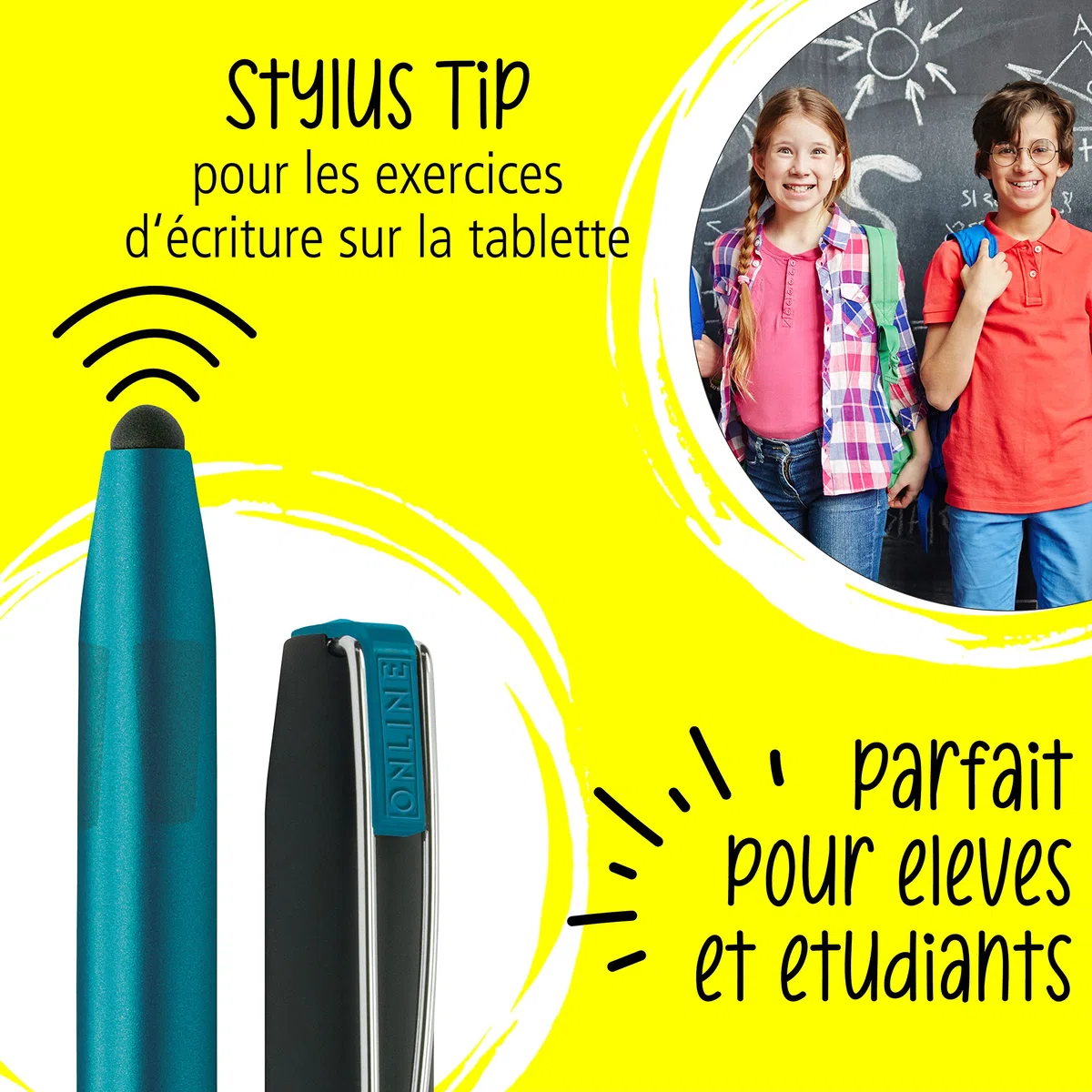 Online Roller à cartouches ergonomique - Switch Plus Pétrole - pour cartouches d'encre standard, rechargeable, avec stylus tip, convient pour droitiers et gauchers, pour filles/garçons/adultes