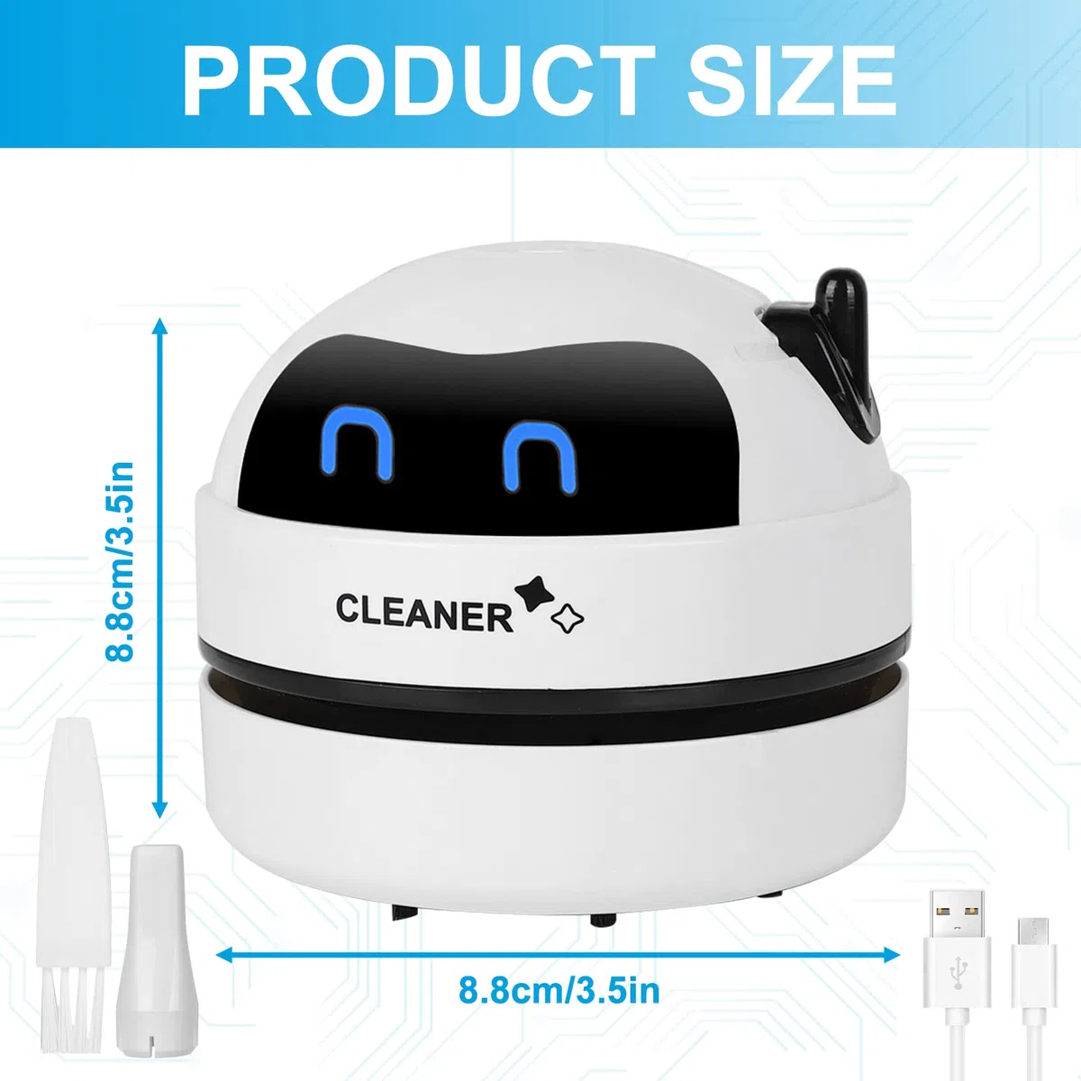 Mini Aspirateur de Table, USB Rechargeable Aspirateur de Bureau Poussière, Portable Mini Aspirateur de Bureau pour Table Bureau Coussin Voiture Clavier, Ramasse Miette, Cadeaux pour Les Enfants