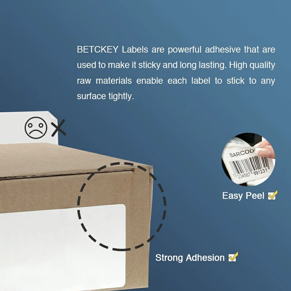 BETCKEY - 1 DK-22210 Rouleau de Papier Continu Compatible avec Brother, 29mm x 30.48m, 1 Étiquettes Couleur Jaune pour Imprimantes d'Étiquettes QL Brother
