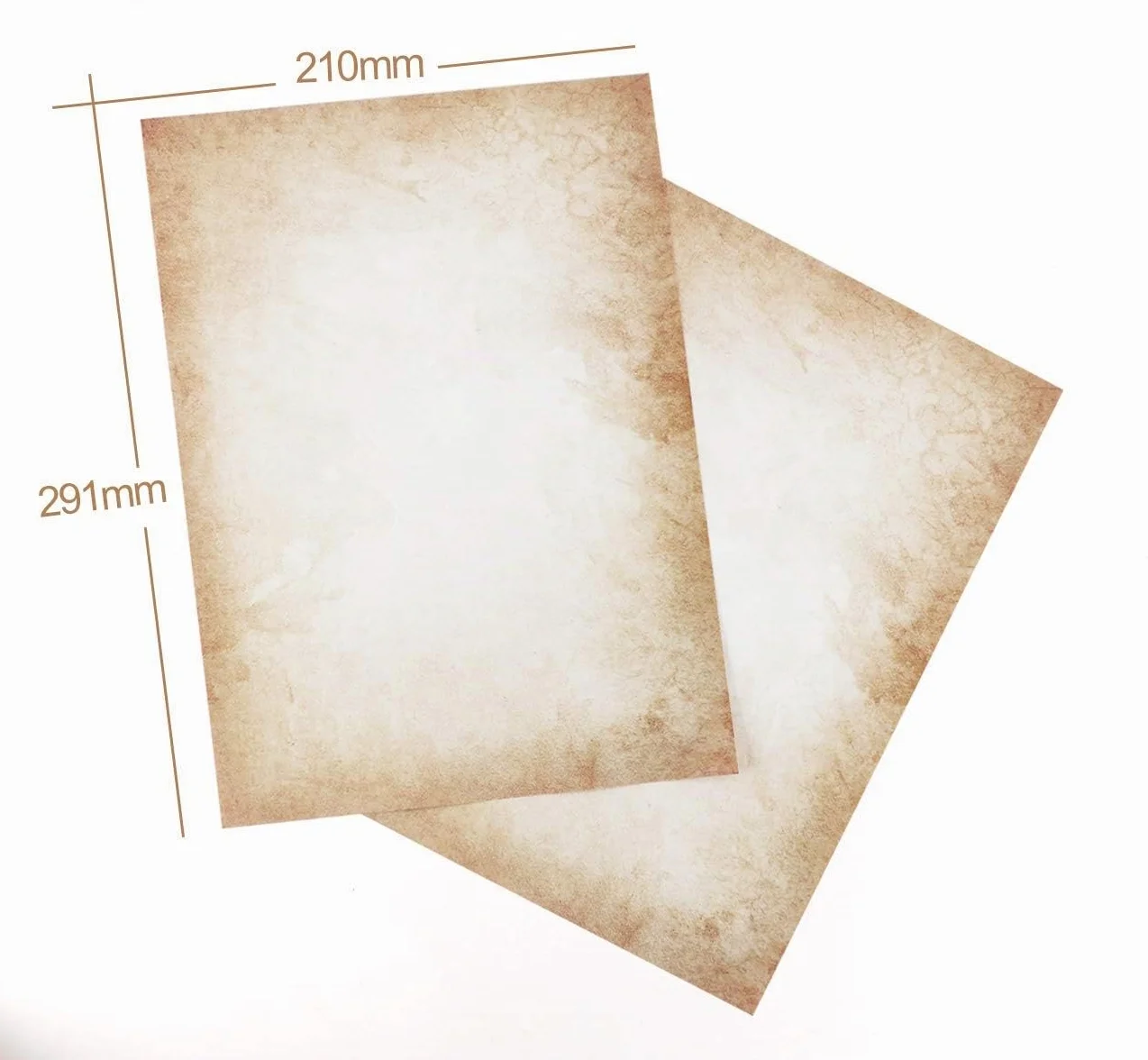 100 feuilles de papier d'écriture avec motif vieux papier DIN A4 120 g/m² Absofine Impression Offset