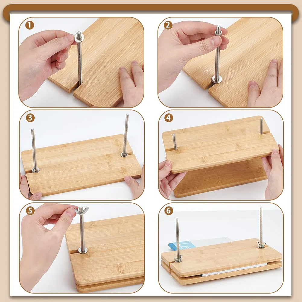 BENECREAT Presse à Livres en Bois de 235x130 mm Portable, Presse à Papier Plat pour Reliure de Livres, Fournitures de Reliure, Maison, École, Bureau