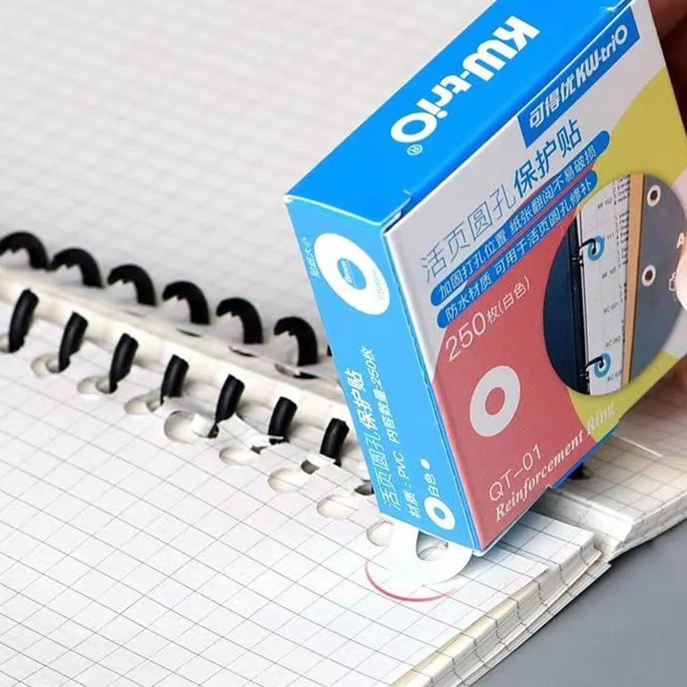 1000 Pièces Œillets de Renfort Oeillets Étiquettes Classeur Renforts Autocollants Protecteurs de Trou pour Feuilles Mobiles (Extérieur 15 mm, Intérieur 6 mm)
