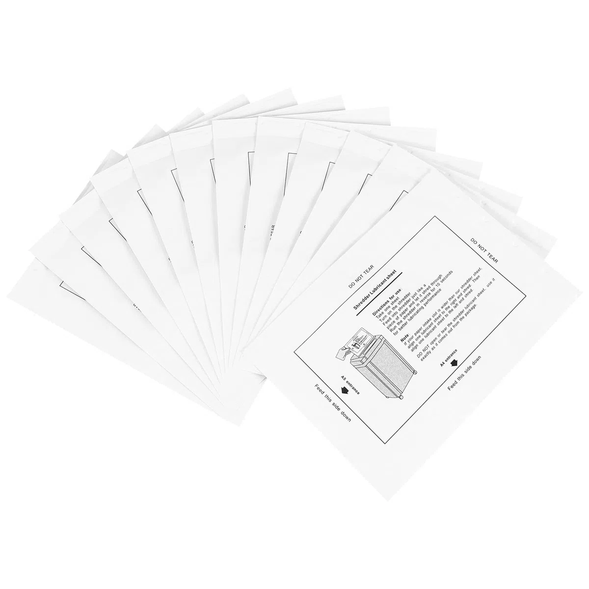 Lot de 12 déchiqueteuses de papier - Lubrifiant - Papier portable - Type d' de lubrification