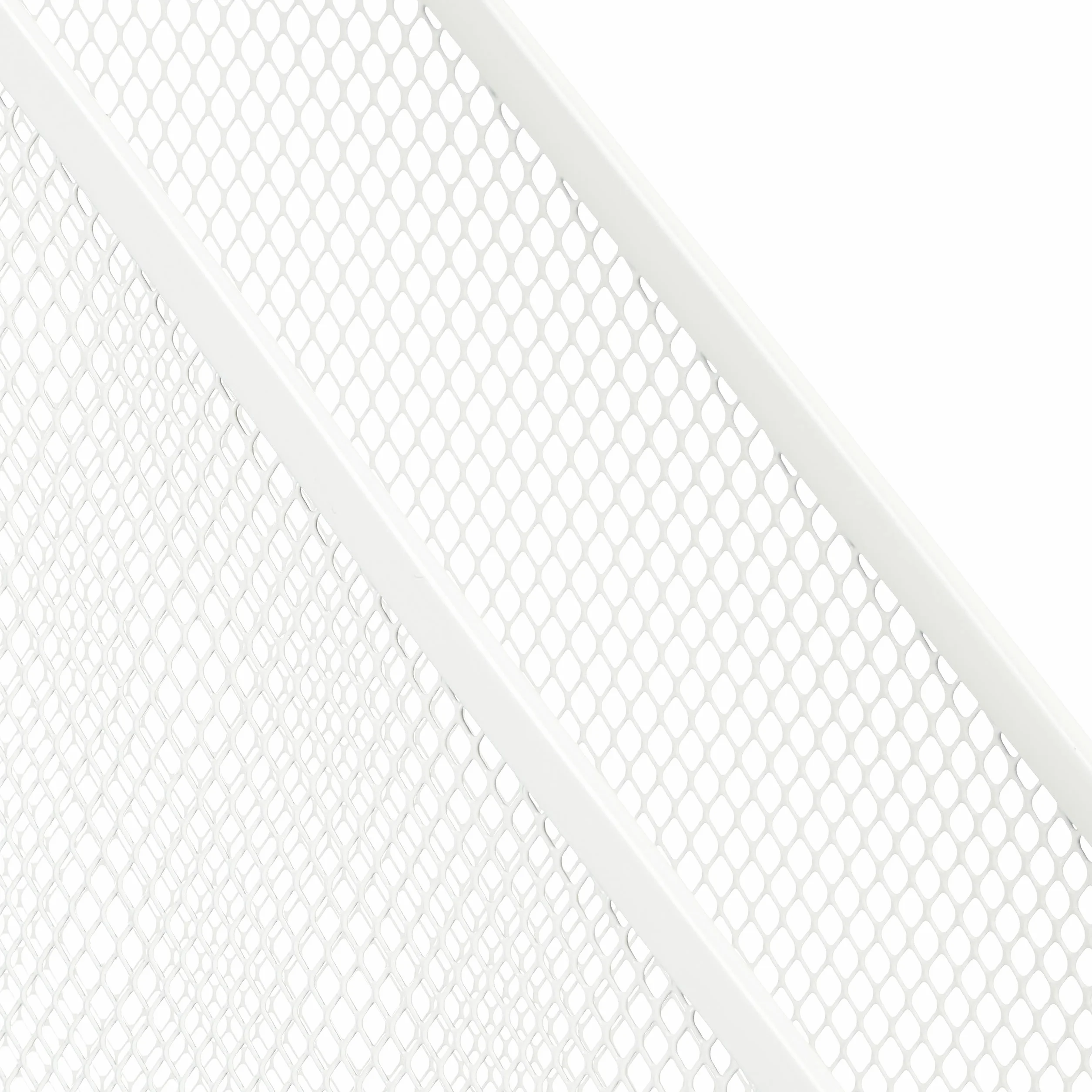 Relaxdays Range-revues en métal, Format A4, HxLxP : 31,5x7x25 cm, Porte-Magazines, Design Maille, Bureau, Maison, Blanc