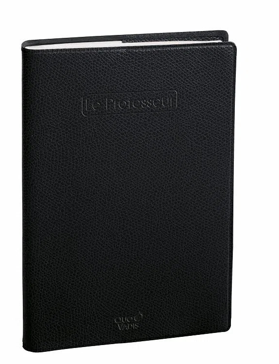 Quo Vadis - 1 Agenda Quinzainier Le Professeur - Couverture Noir - Août 2026 à Juillet 2027 - Format 21 x 27 cm